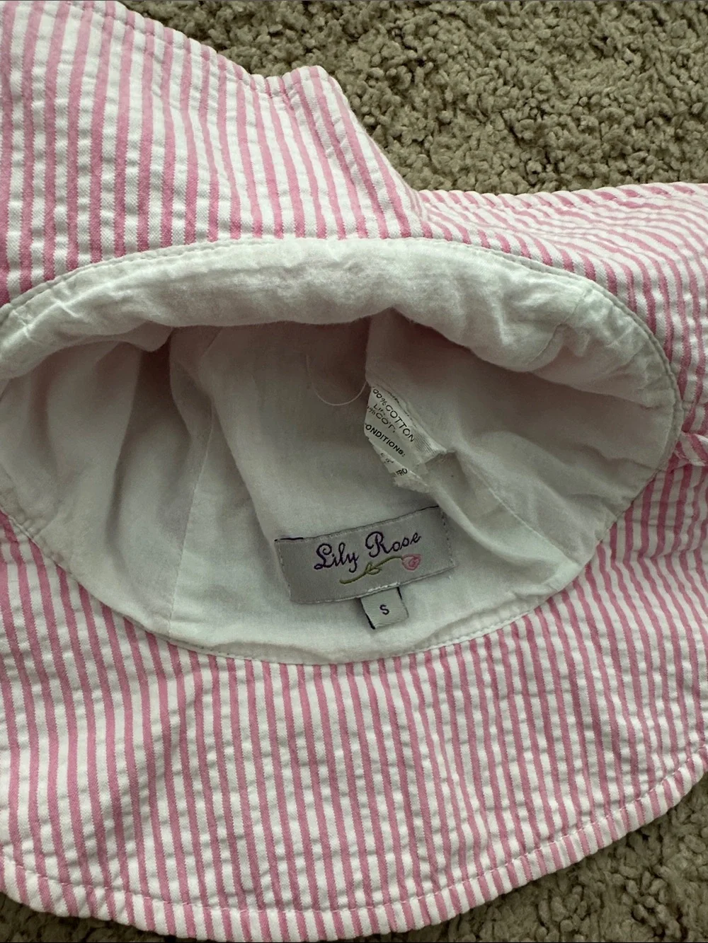Baby Girl Sun Hats - Pink and Blue Striped Bucket Hats